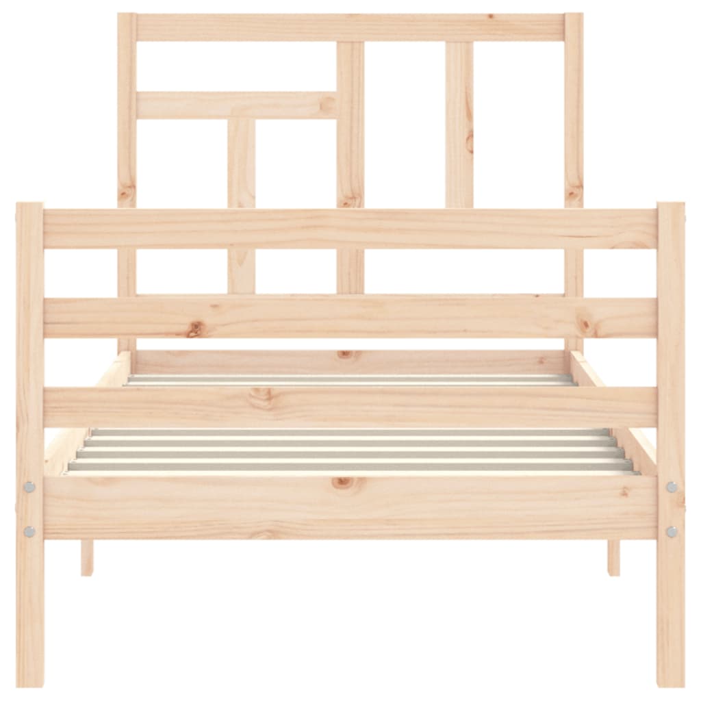 Cadre de lit sans matelas 90x200 cm bois massif - XIOS
