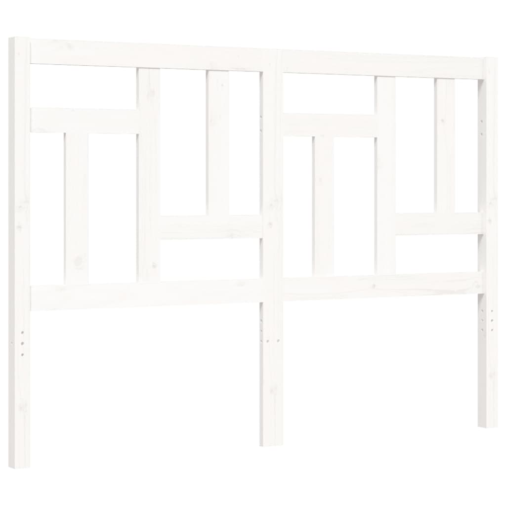Cadre de lit sans matelas blanc 120x200 cm bois massif - XIOS