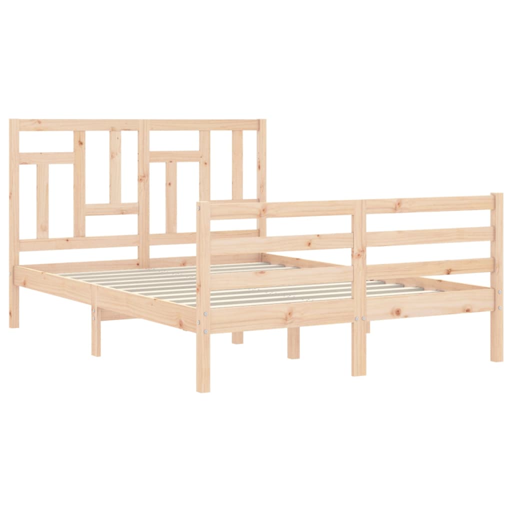 Cadre de lit sans matelas 140x200 cm bois massif - XIOS