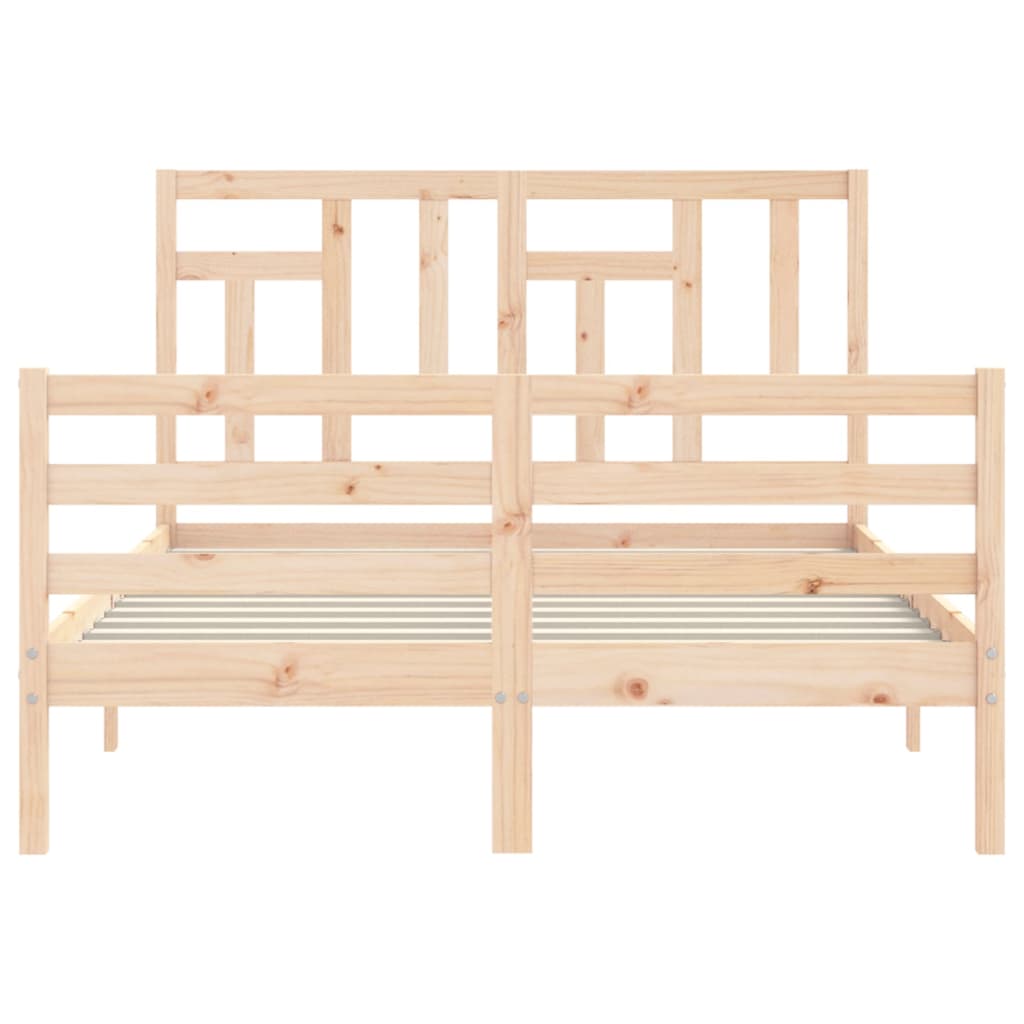Cadre de lit sans matelas 140x200 cm bois massif - XIOS