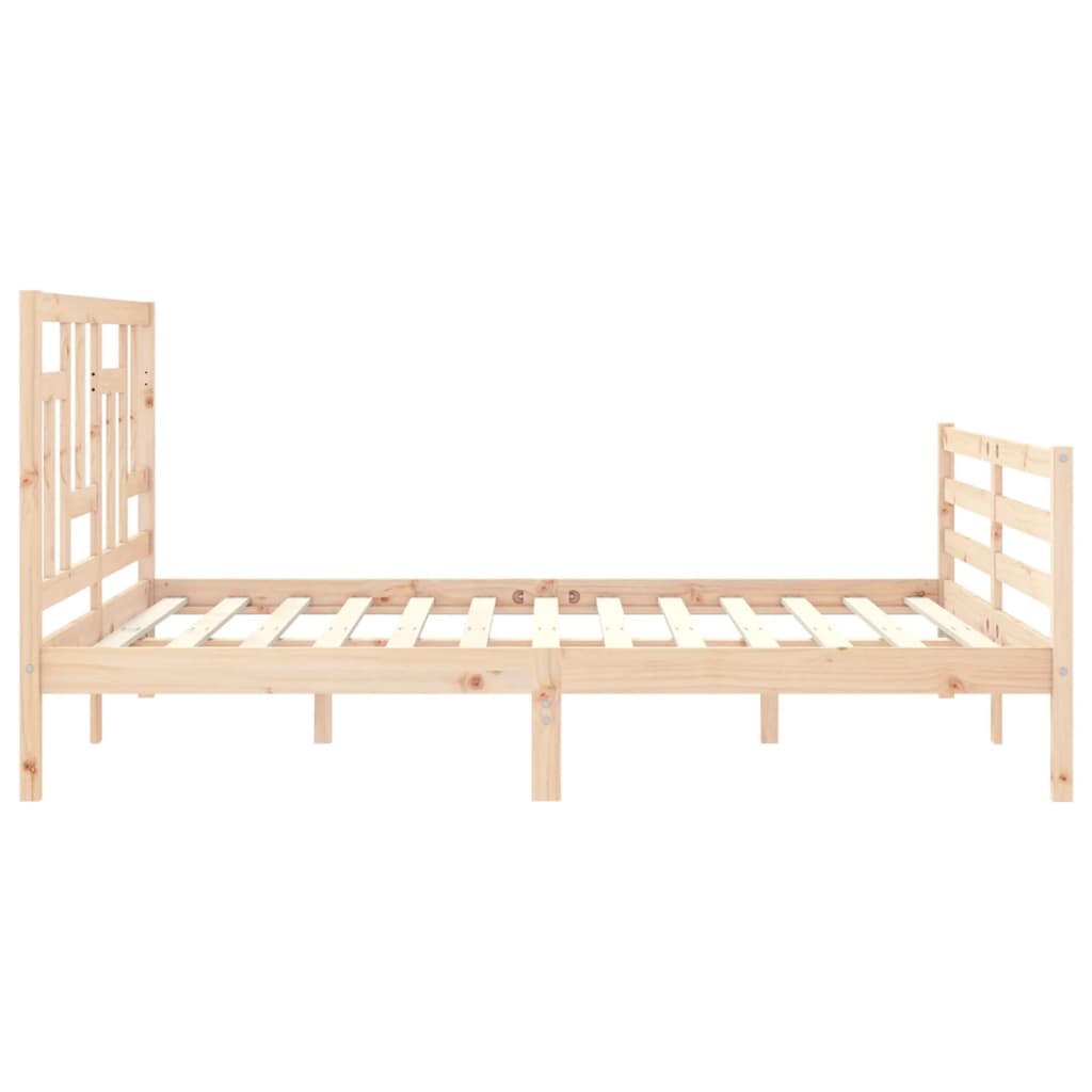 Cadre de lit sans matelas 160x200 cm bois massif - XIOS