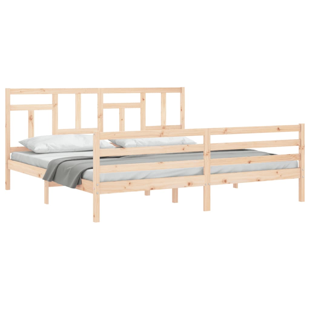 Cadre de lit sans matelas 200x200 cm bois massif - XIOS