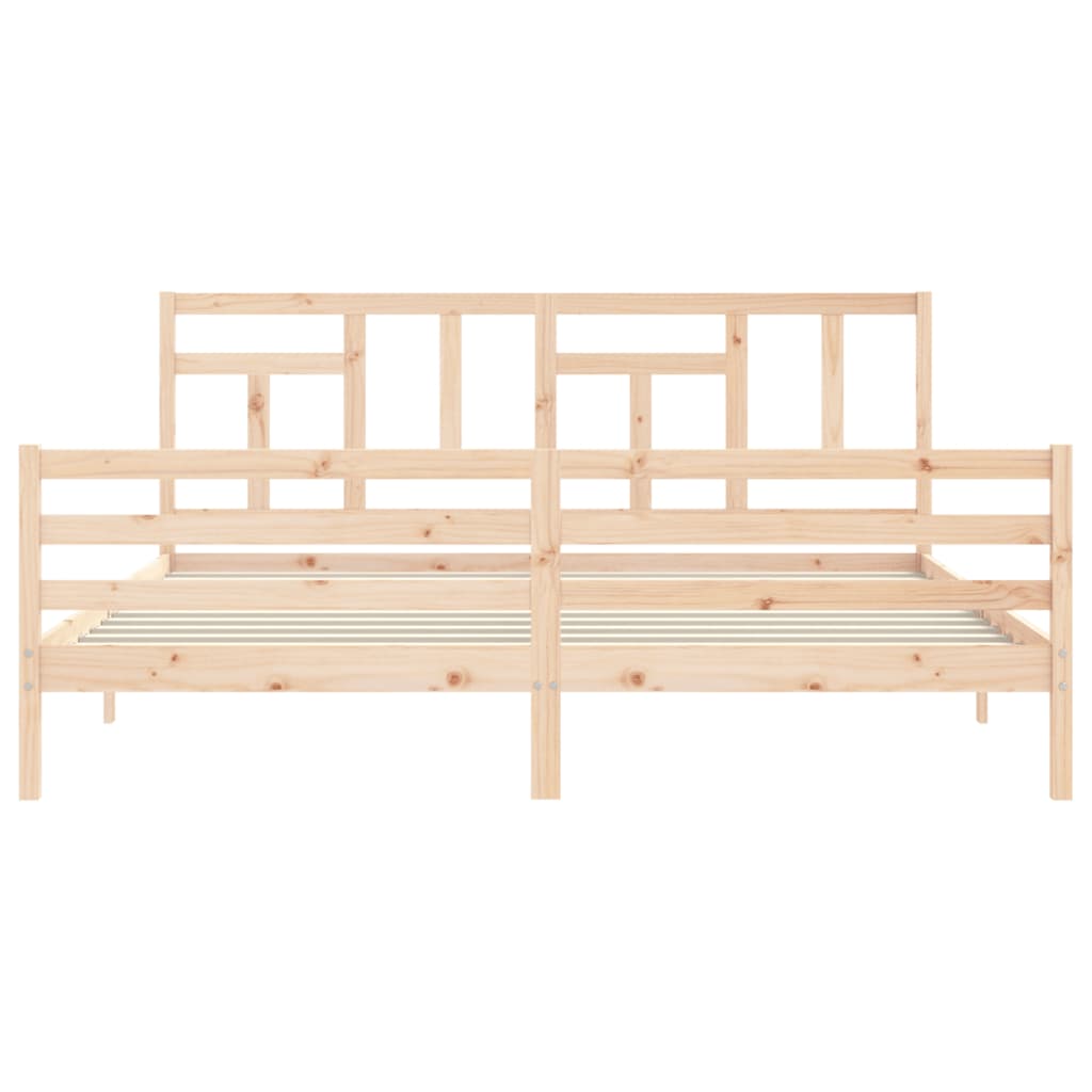 Cadre de lit sans matelas 200x200 cm bois massif - XIOS