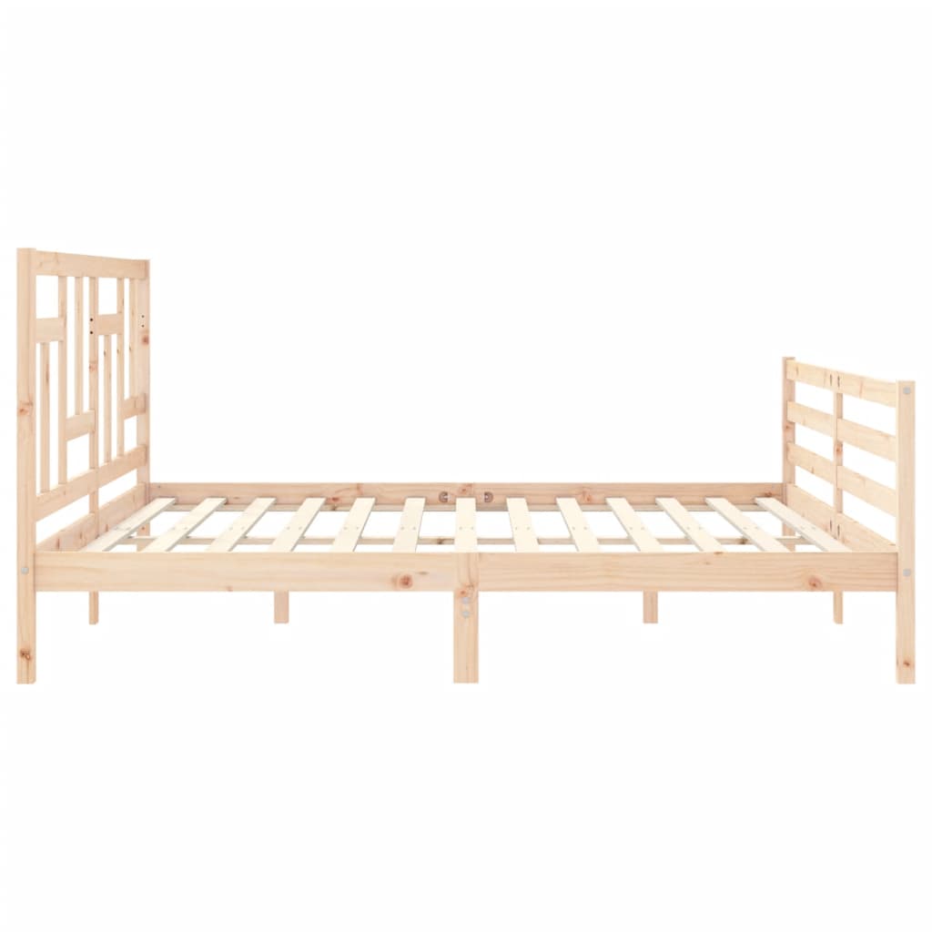 Cadre de lit sans matelas 200x200 cm bois massif - XIOS
