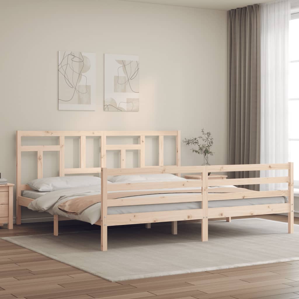 Cadre de lit sans matelas 200x200 cm bois massif - XIOS
