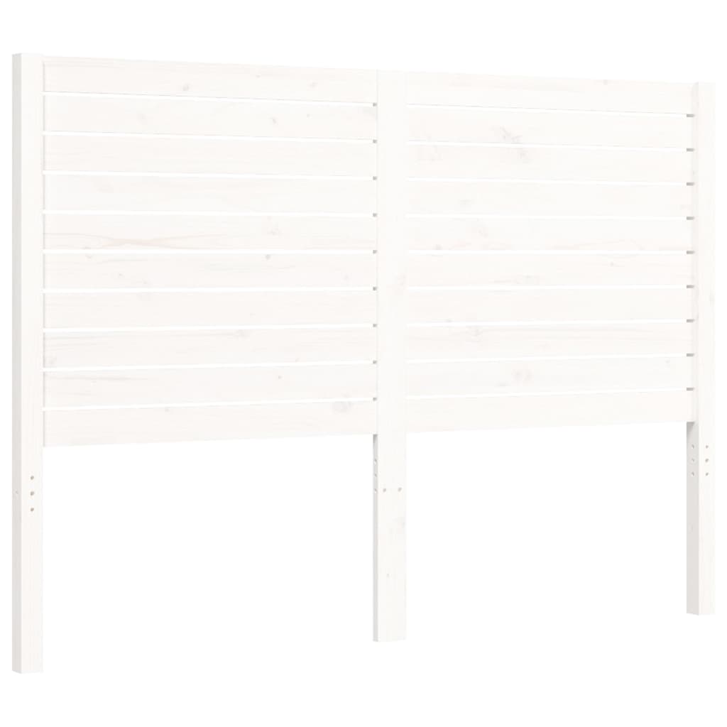 Cadre de lit sans matelas blanc bois massif - XIOS