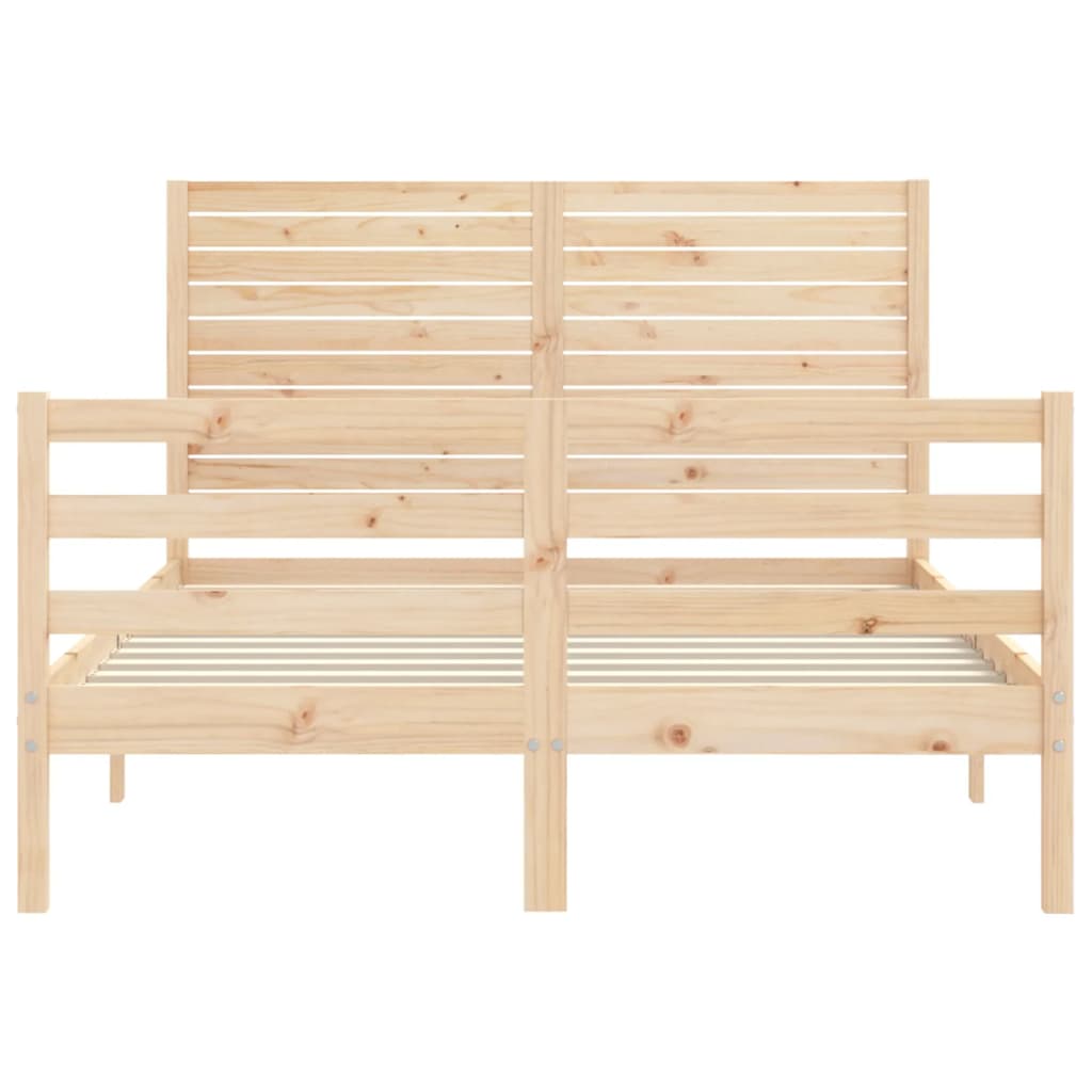 Cadre de lit sans matelas 140x190 cm bois massif - XIOS
