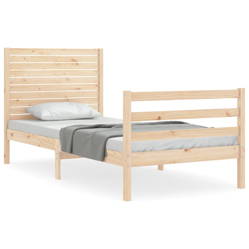 Cadre de lit sans matelas 100x200 cm bois massif - XIOS