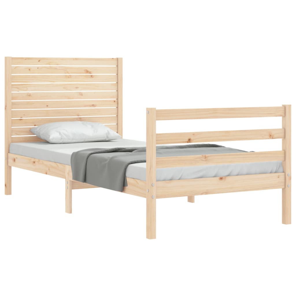 Cadre de lit sans matelas 100x200 cm bois massif - XIOS