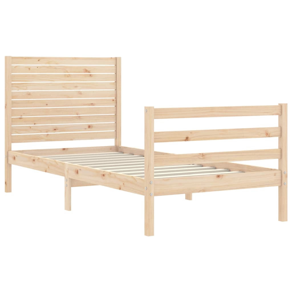 Cadre de lit sans matelas 100x200 cm bois massif - XIOS
