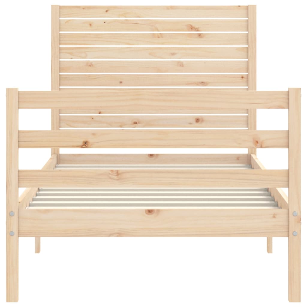 Cadre de lit sans matelas 100x200 cm bois massif - XIOS