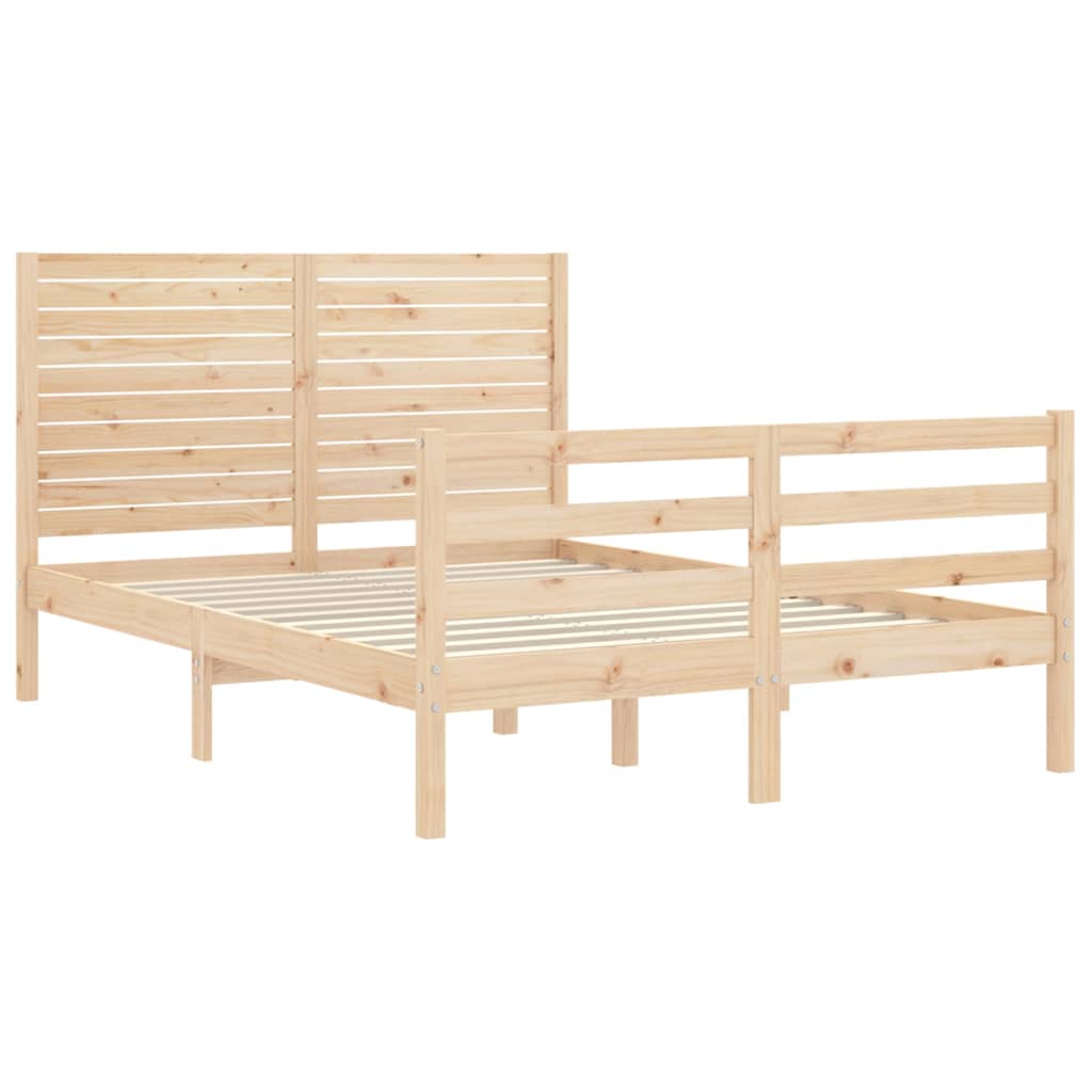 Cadre de lit sans matelas 140x200 cm bois massif - XIOS