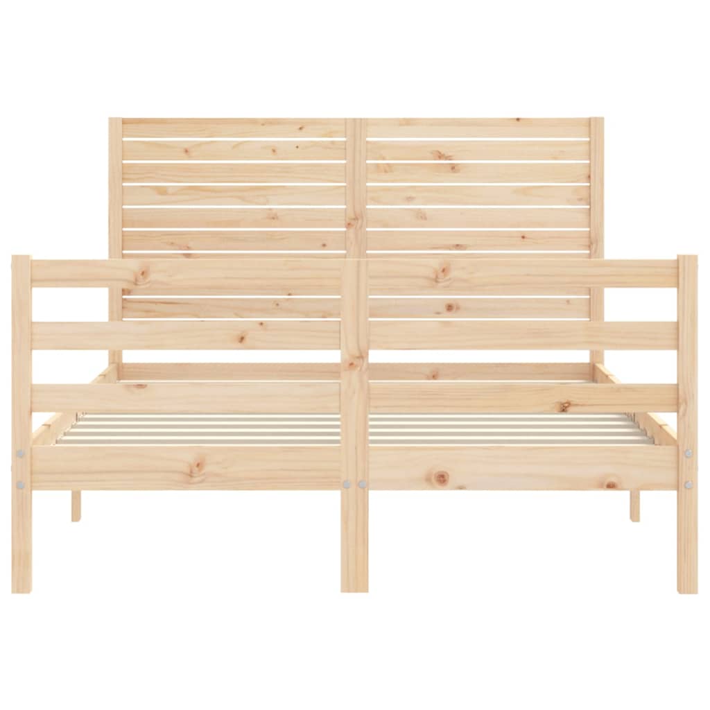 Cadre de lit sans matelas 140x200 cm bois massif - XIOS