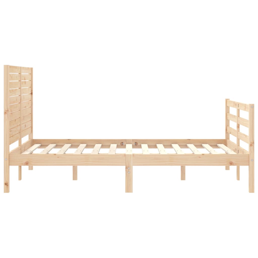 Cadre de lit sans matelas 140x200 cm bois massif - XIOS