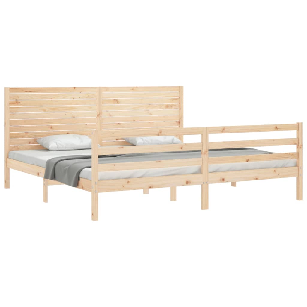Cadre de lit sans matelas 200x200 cm bois massif - XIOS