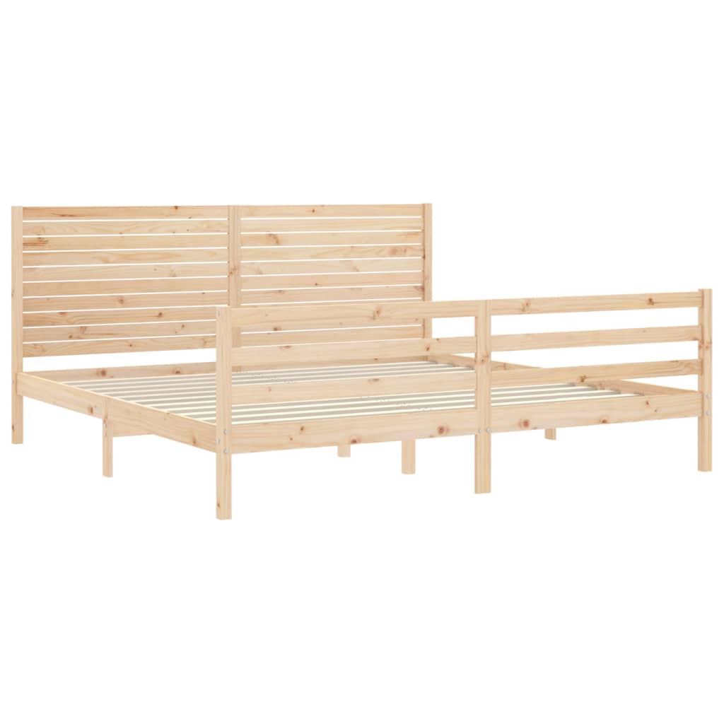 Cadre de lit sans matelas 200x200 cm bois massif - XIOS