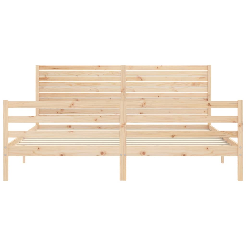 Cadre de lit sans matelas 200x200 cm bois massif - XIOS
