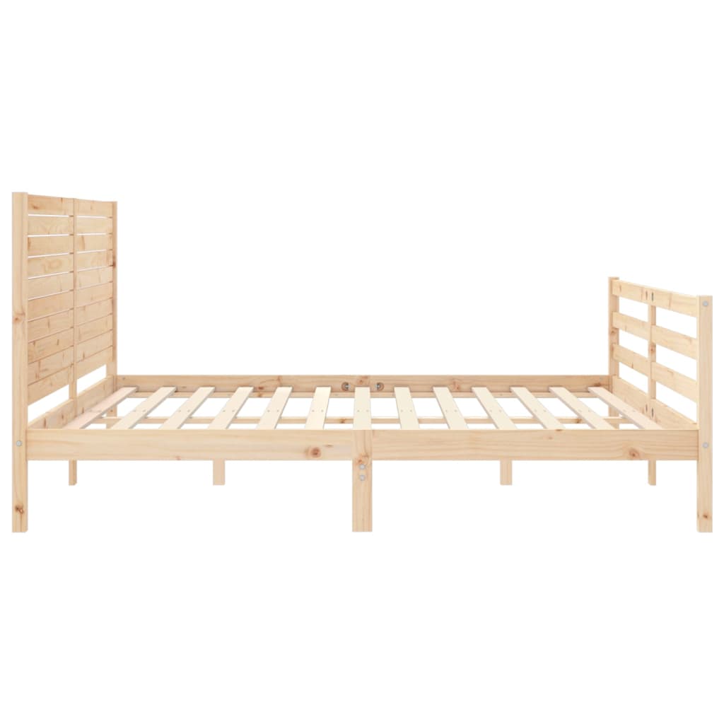 Cadre de lit sans matelas 200x200 cm bois massif - XIOS