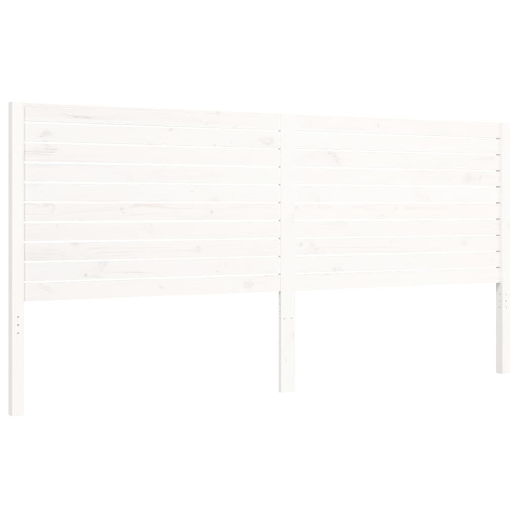 Cadre de lit sans matelas blanc 200x200 cm bois massif - XIOS