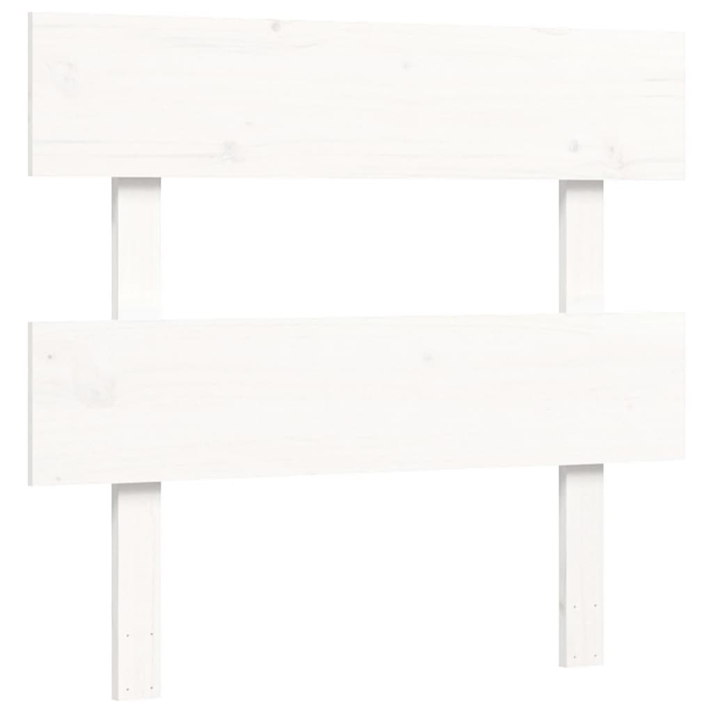 Cadre de lit sans matelas blanc bois massif - XIOS
