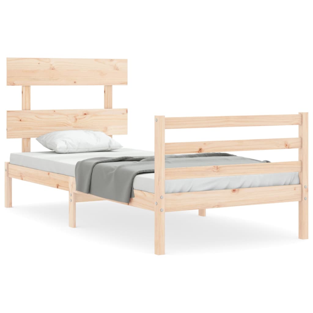 Cadre de lit sans matelas 90x200 cm bois massif - XIOS