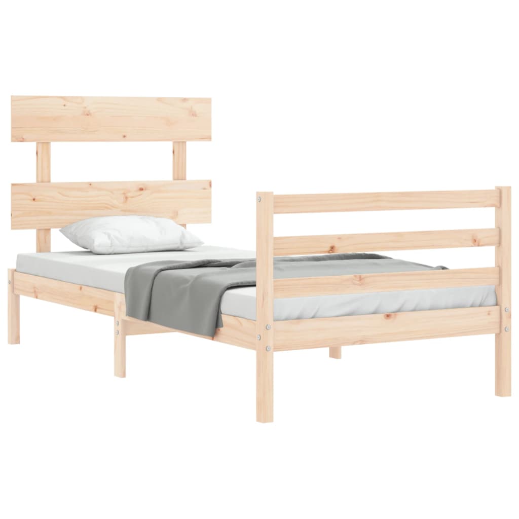 Cadre de lit sans matelas 90x200 cm bois massif - XIOS