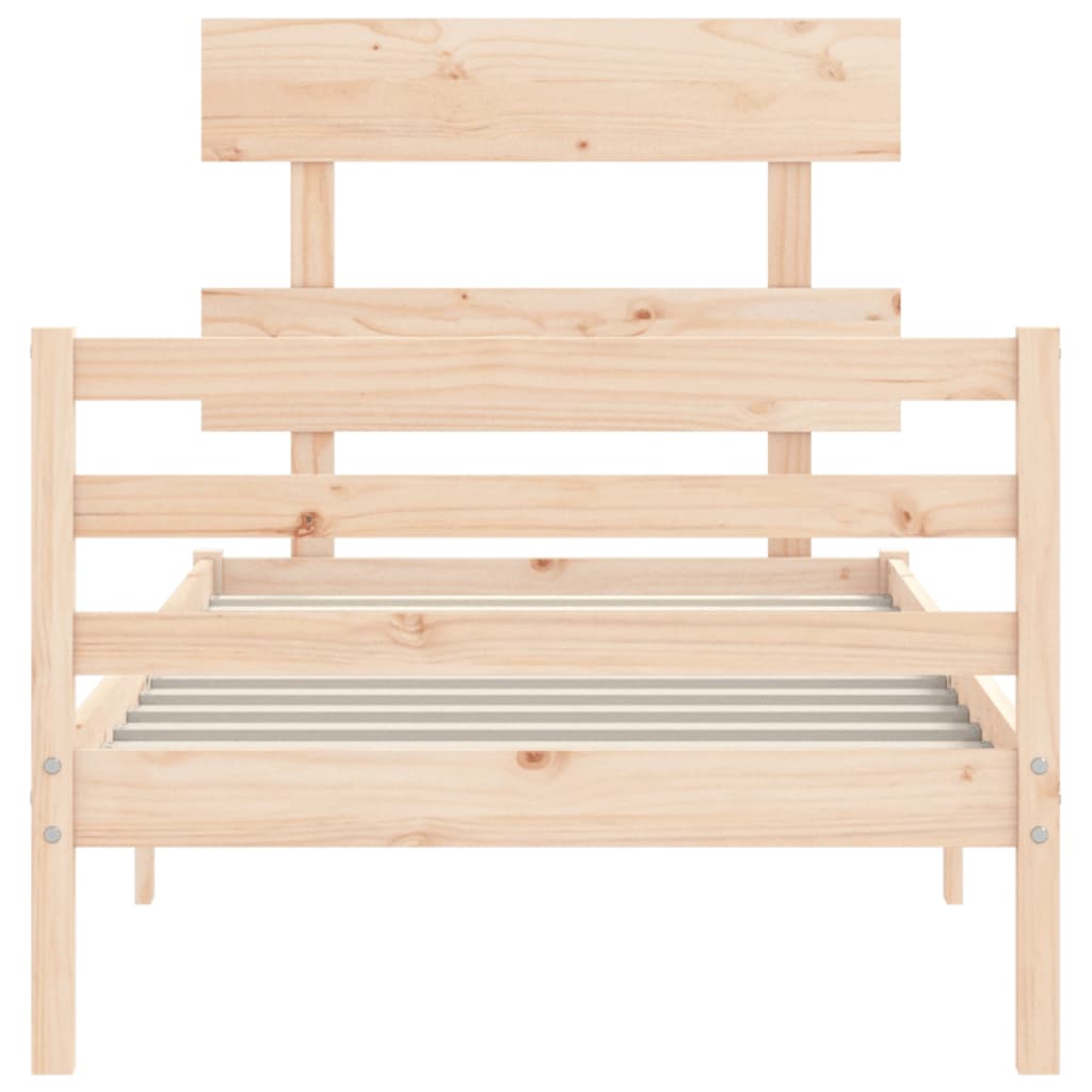 Cadre de lit sans matelas 90x200 cm bois massif - XIOS