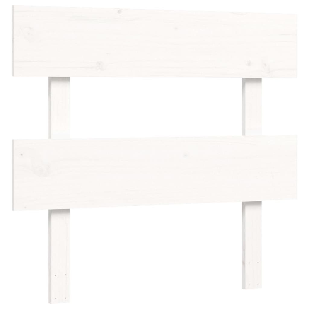 Cadre de lit sans matelas blanc 90x200 cm bois massif - XIOS