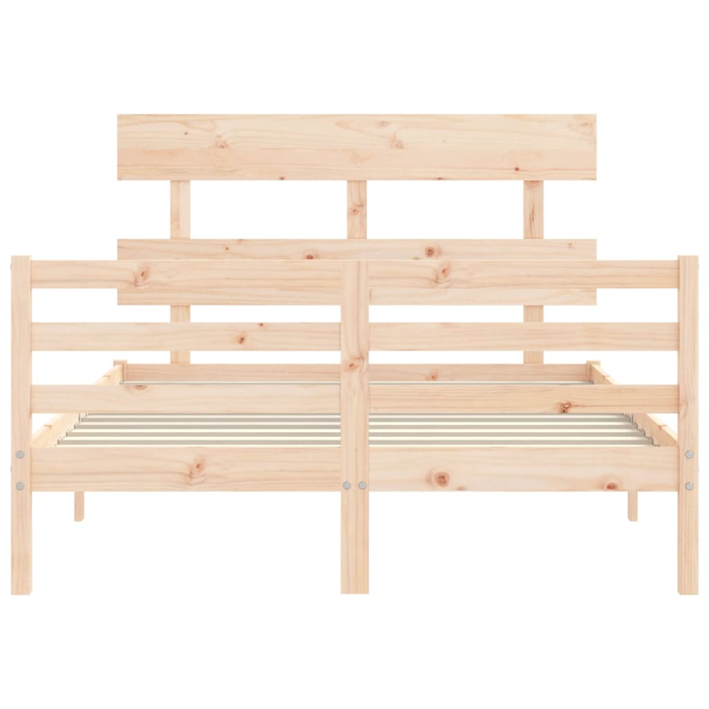 Cadre de lit sans matelas 140x200 cm bois massif - XIOS