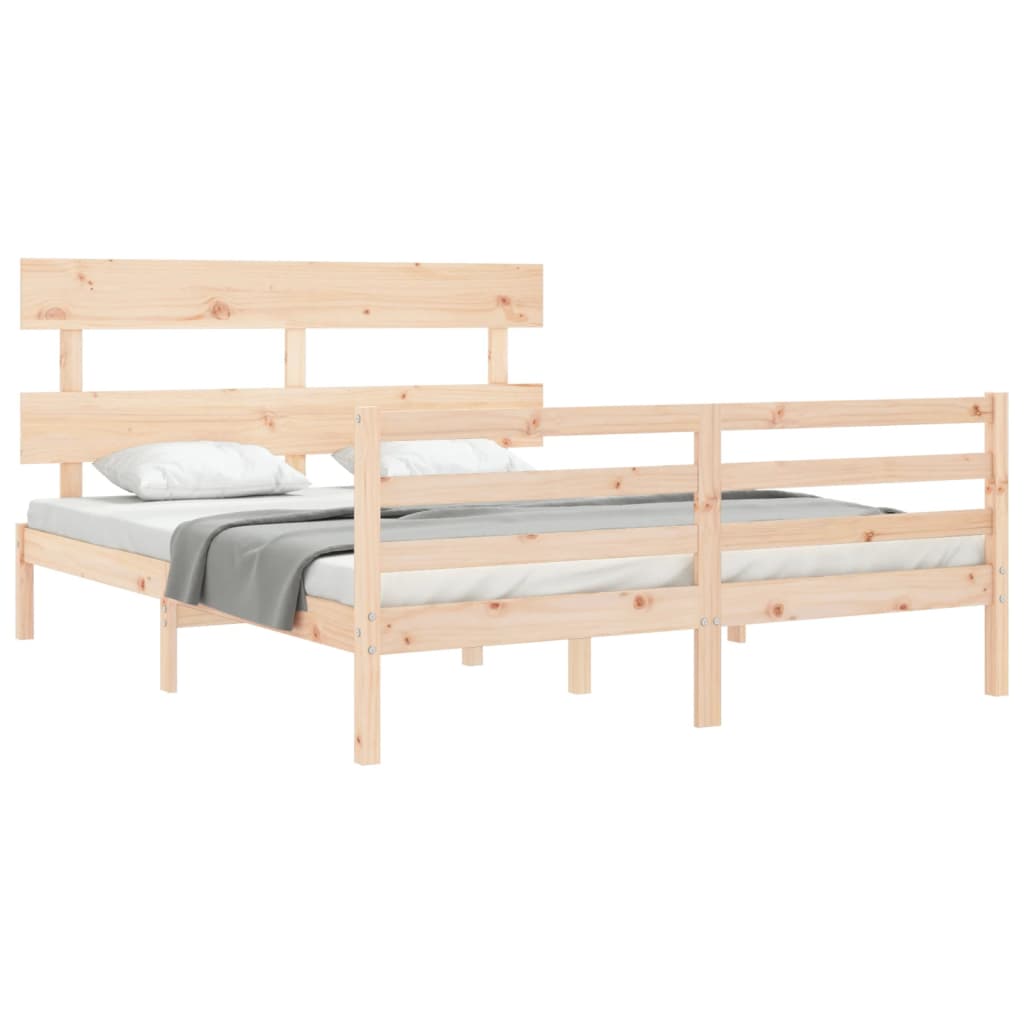 Cadre de lit sans matelas bois massif - XIOS