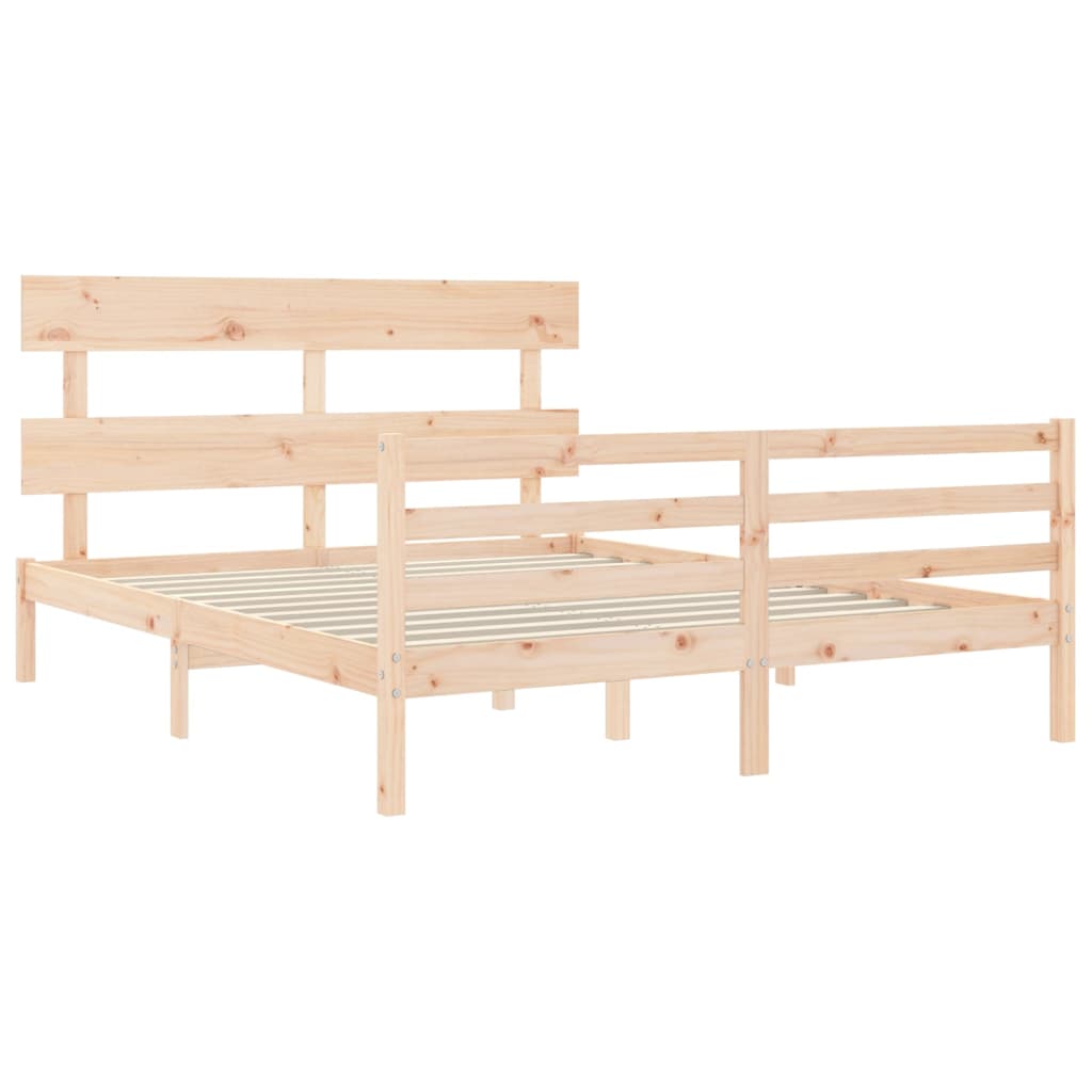 Cadre de lit sans matelas bois massif - XIOS