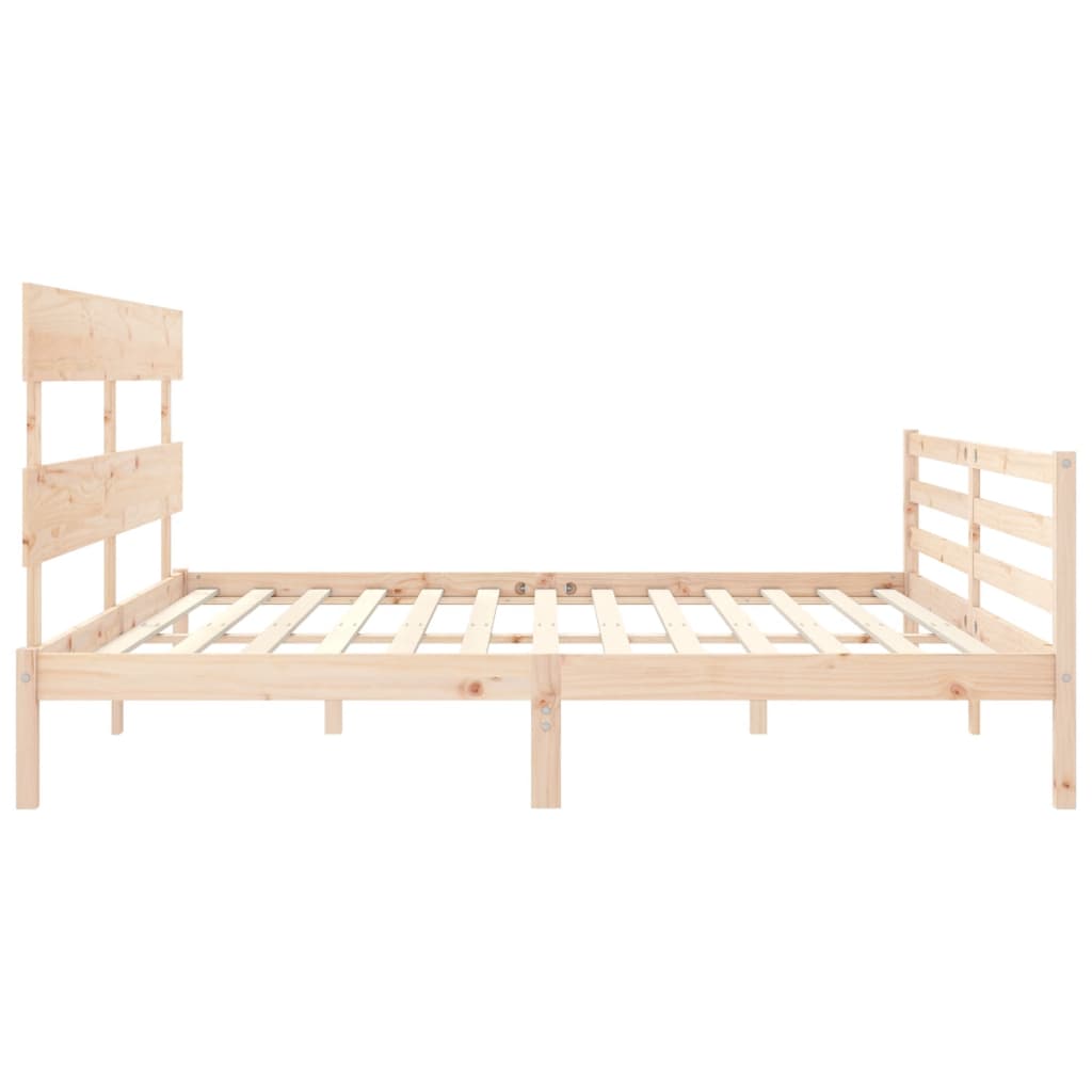 Cadre de lit sans matelas 200x200 cm bois massif - XIOS