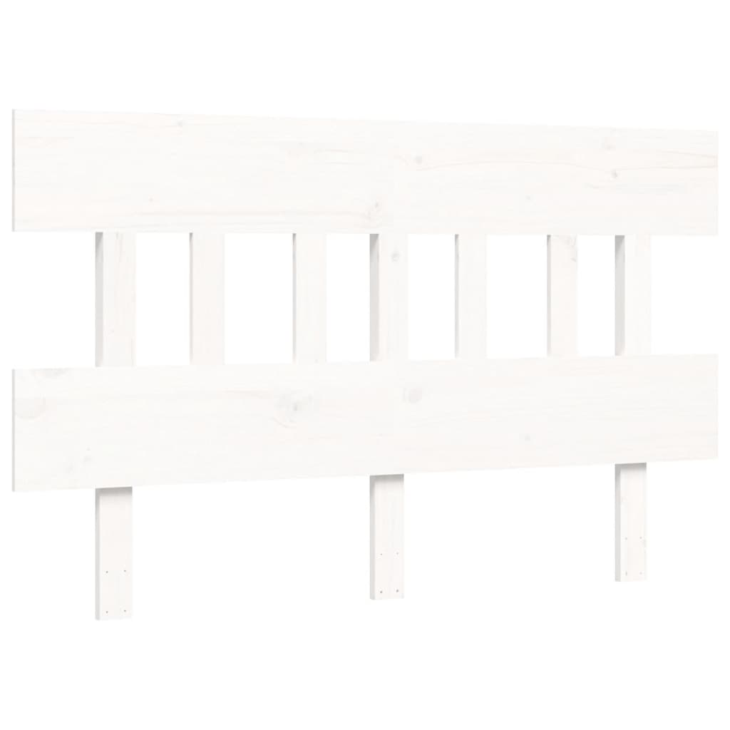 Cadre de lit sans matelas blanc bois massif - XIOS