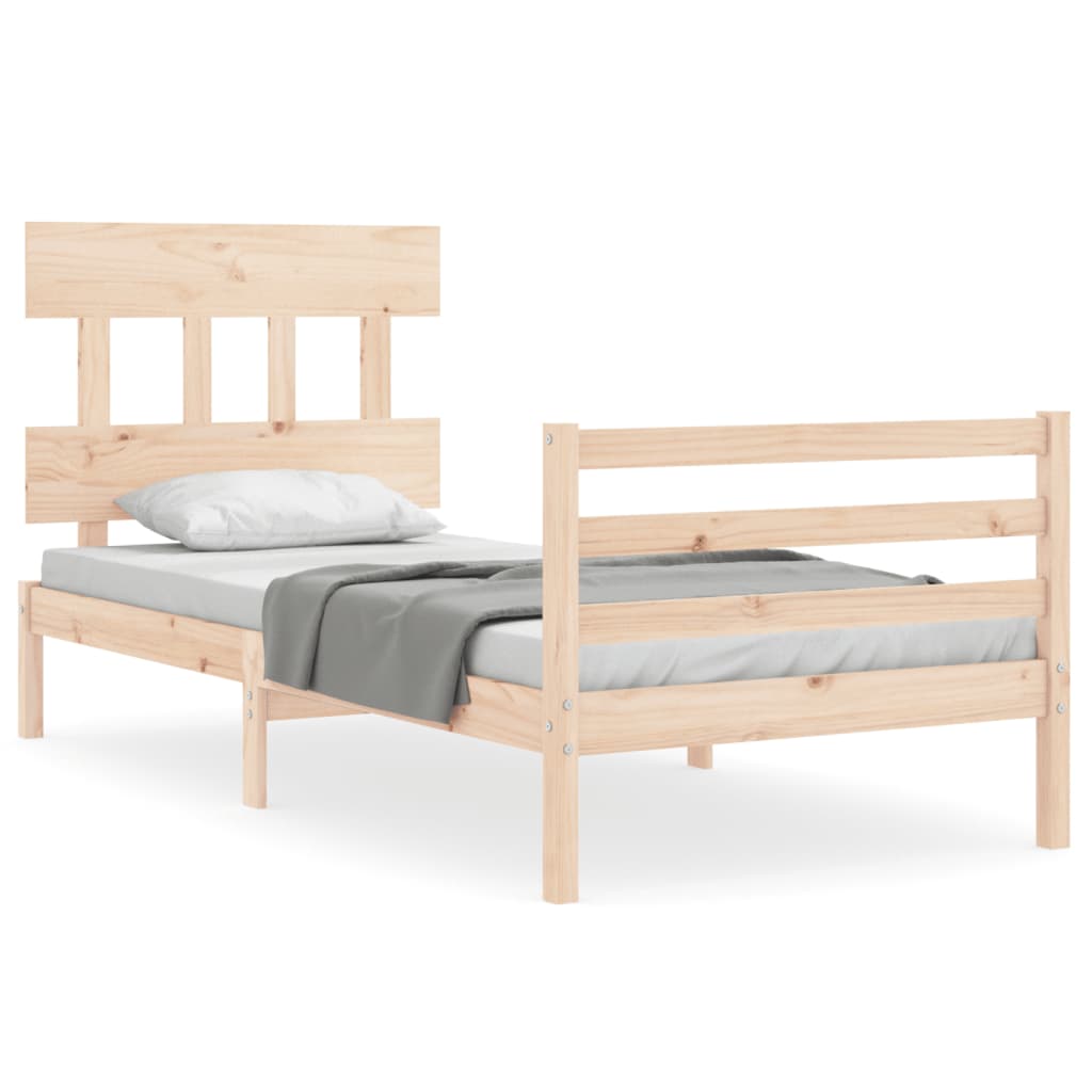 Cadre de lit sans matelas 90x200 cm bois massif - XIOS