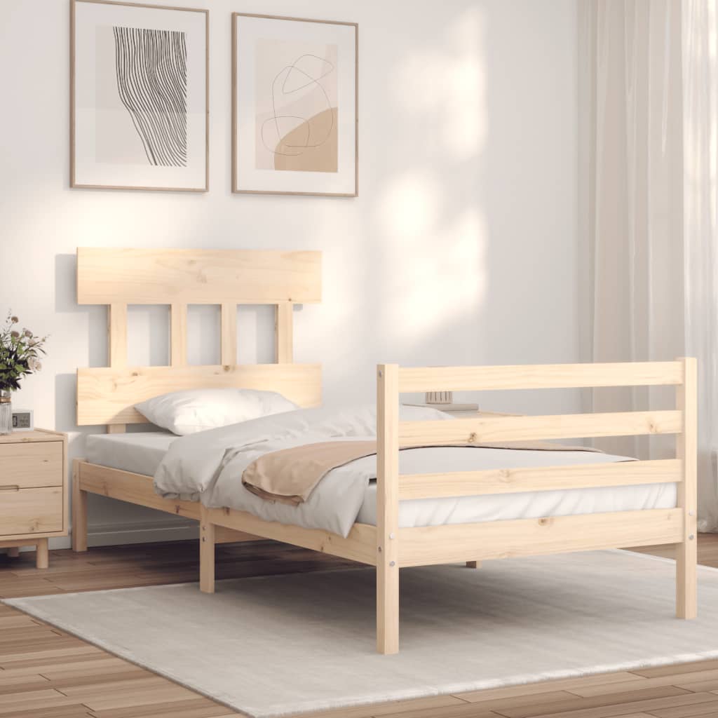 Cadre de lit sans matelas 90x200 cm bois massif - XIOS