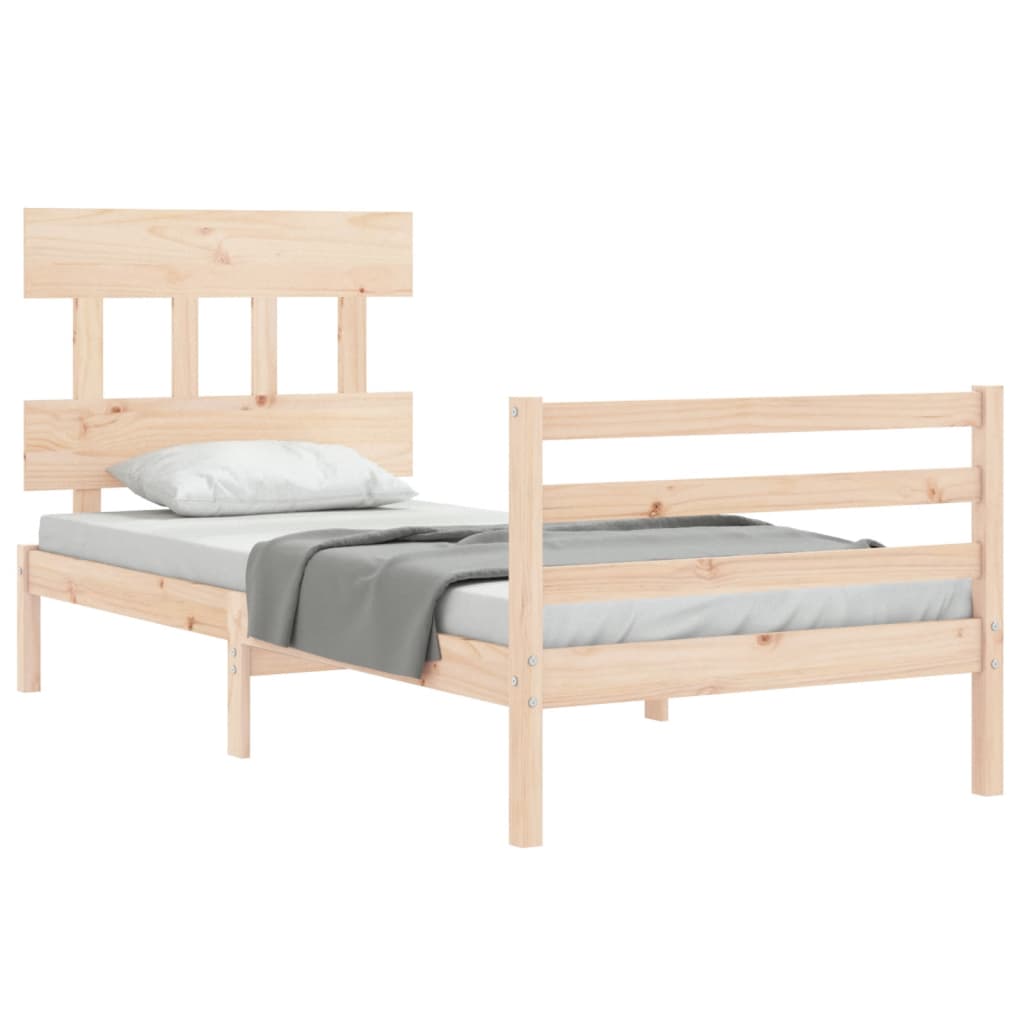 Cadre de lit sans matelas 90x200 cm bois massif - XIOS