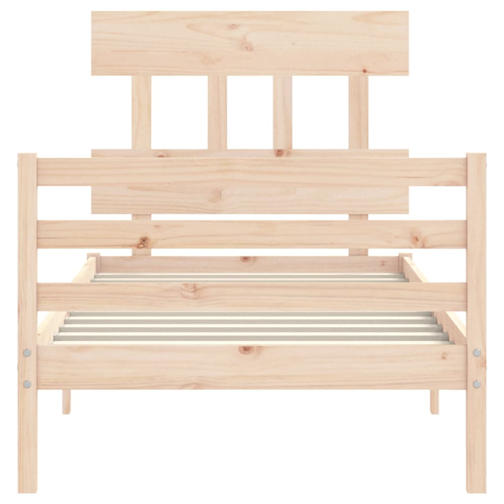 Cadre de lit sans matelas 90x200 cm bois massif - XIOS