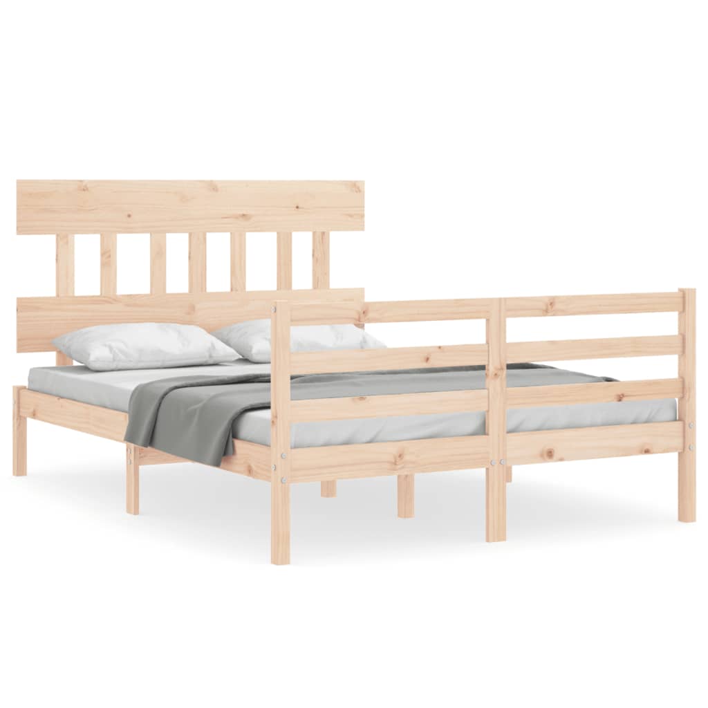 Cadre de lit sans matelas 120x200 cm bois massif - XIOS