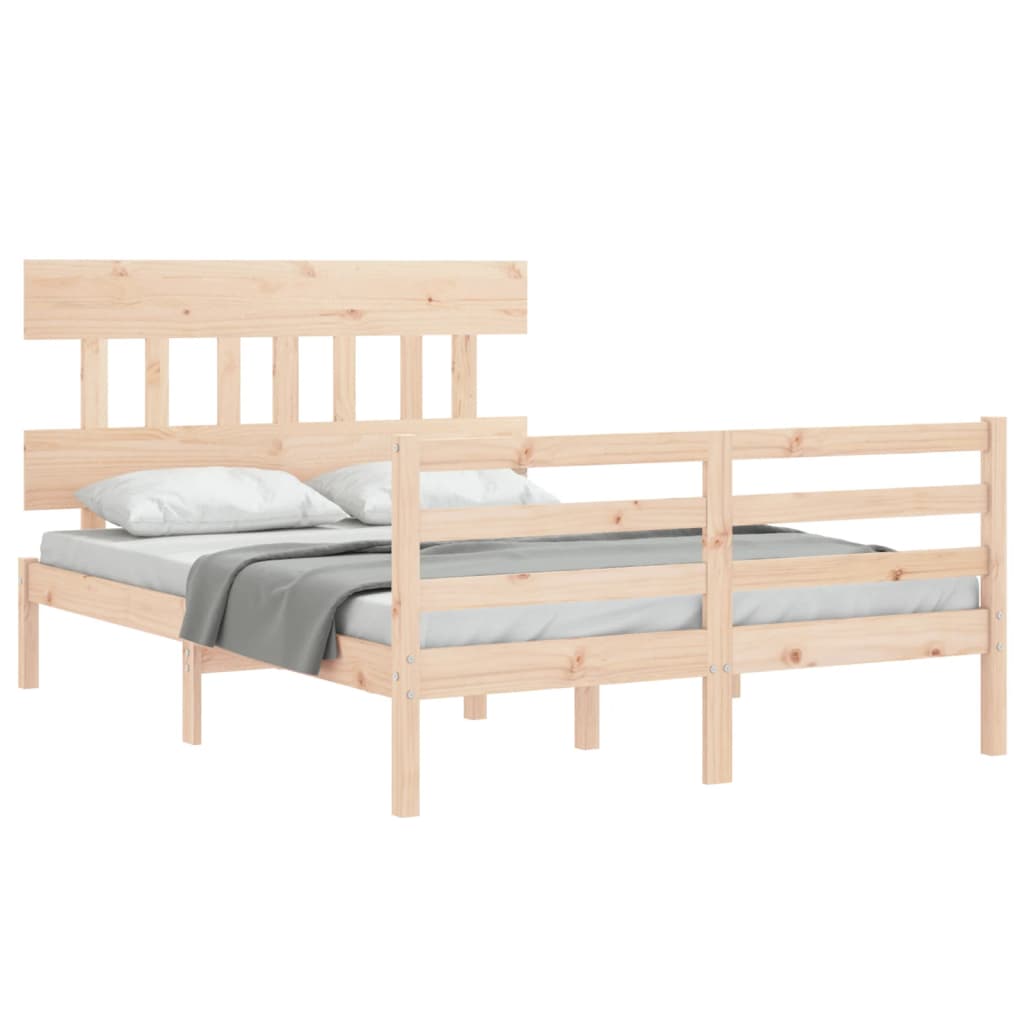 Cadre de lit sans matelas 120x200 cm bois massif - XIOS