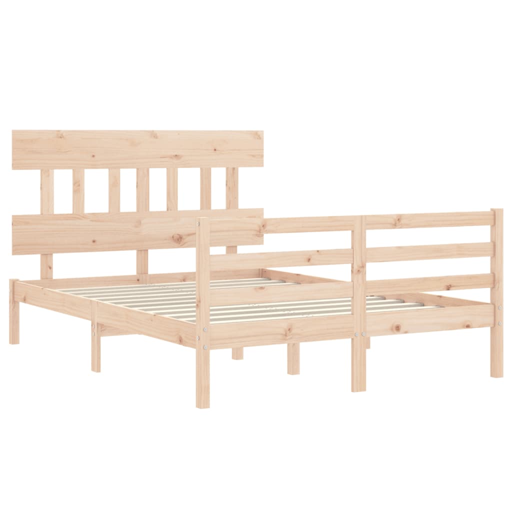 Cadre de lit sans matelas 120x200 cm bois massif - XIOS