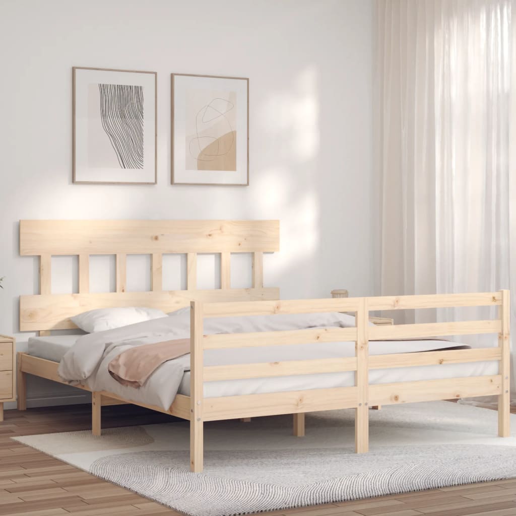 Cadre de lit sans matelas bois massif - XIOS