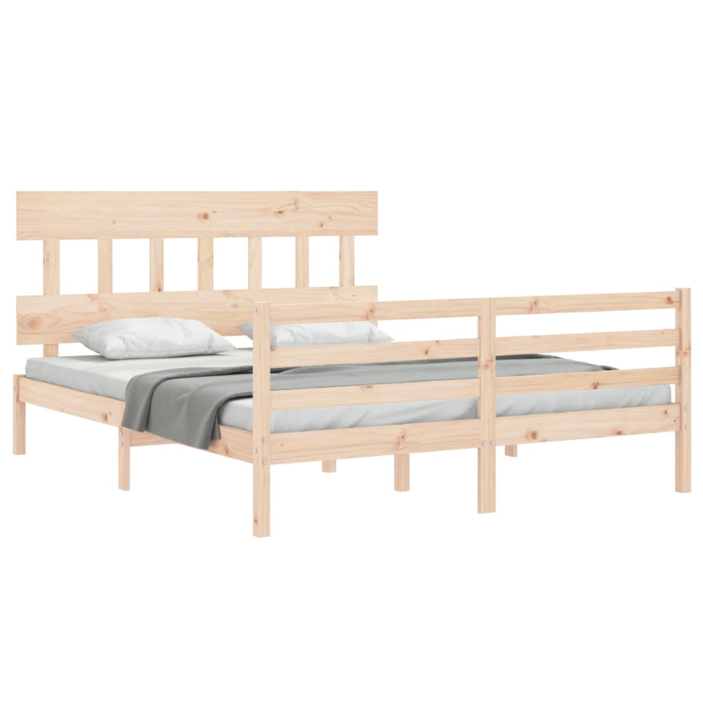 Cadre de lit sans matelas bois massif - XIOS