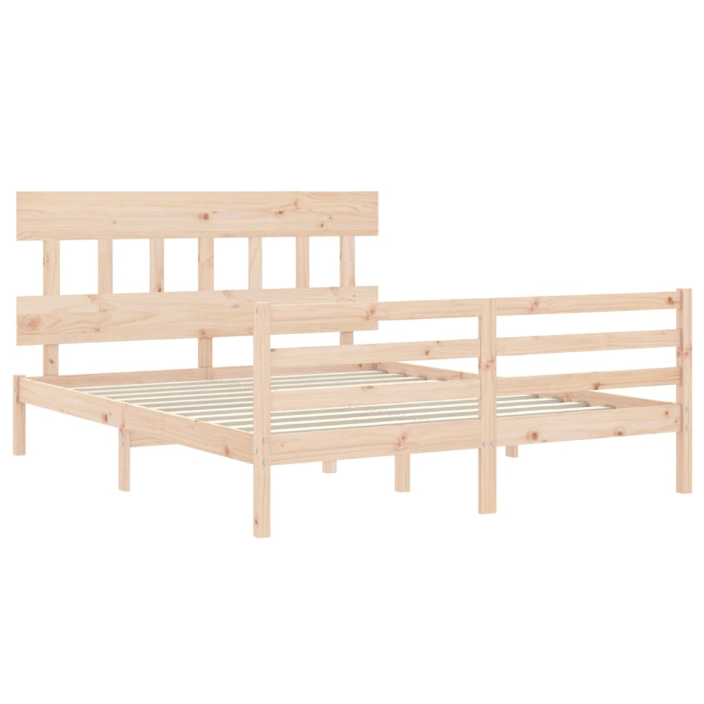 Cadre de lit sans matelas bois massif - XIOS