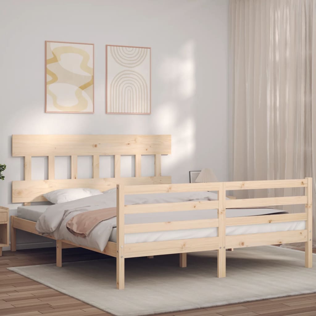 Cadre de lit sans matelas bois massif - XIOS