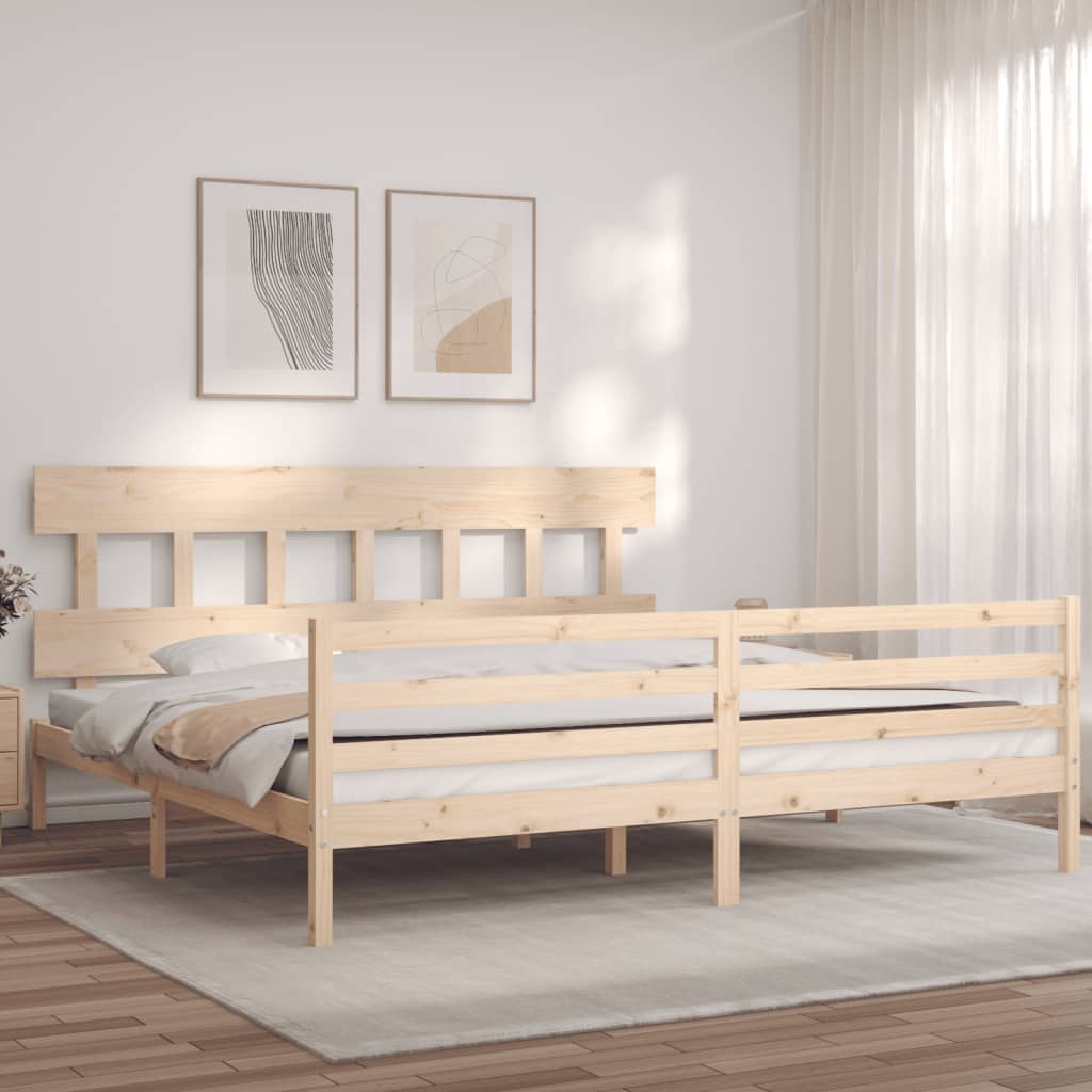Cadre de lit sans matelas 200x200 cm bois massif - XIOS