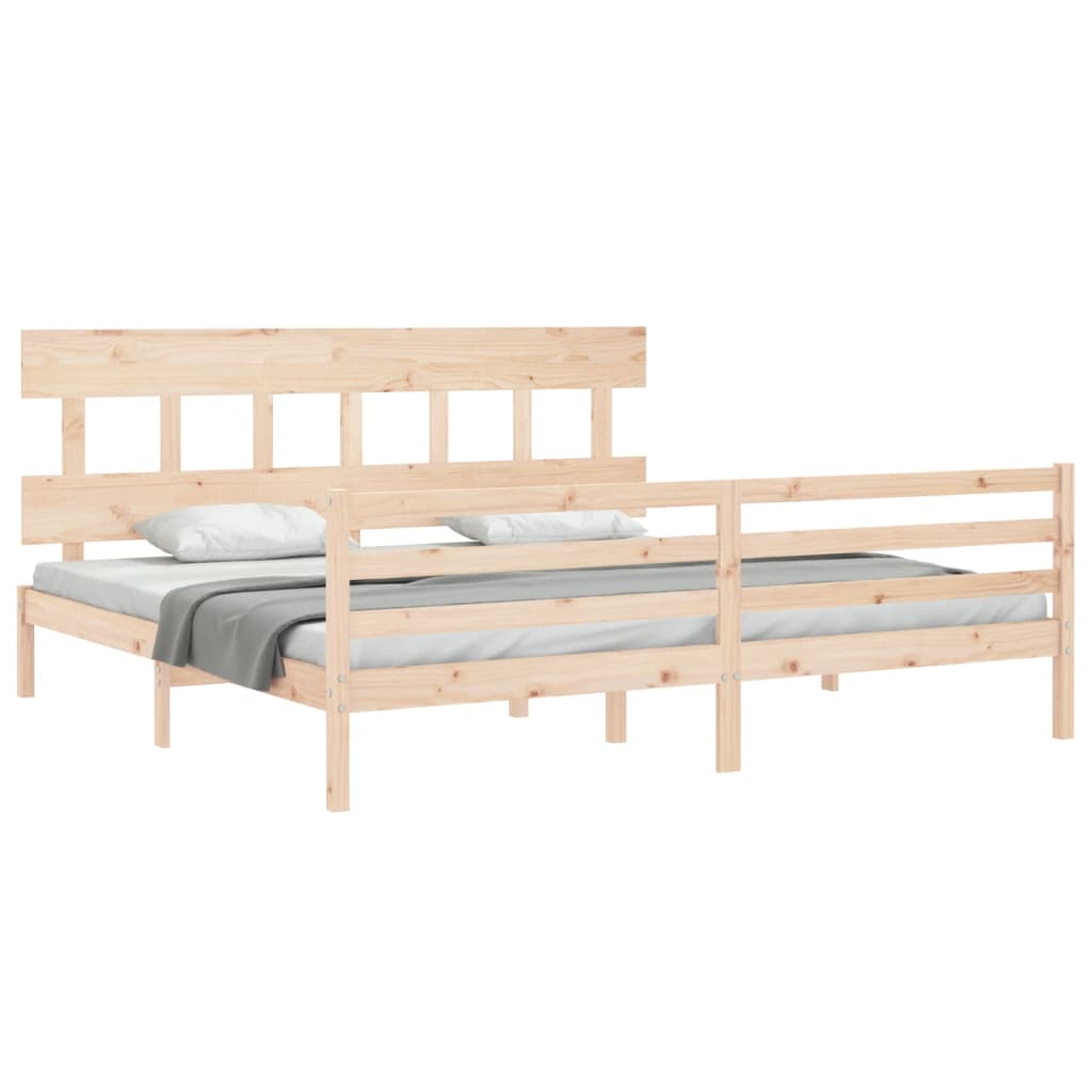 Cadre de lit sans matelas 200x200 cm bois massif - XIOS