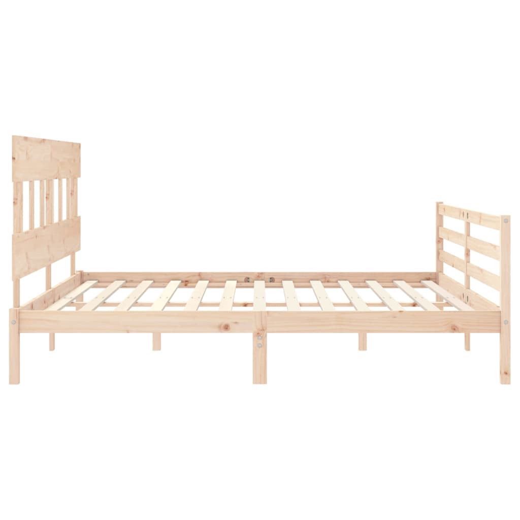 Cadre de lit sans matelas 200x200 cm bois massif - XIOS