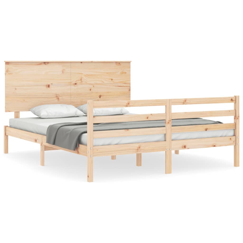 Cadre de lit sans matelas bois massif - XIOS