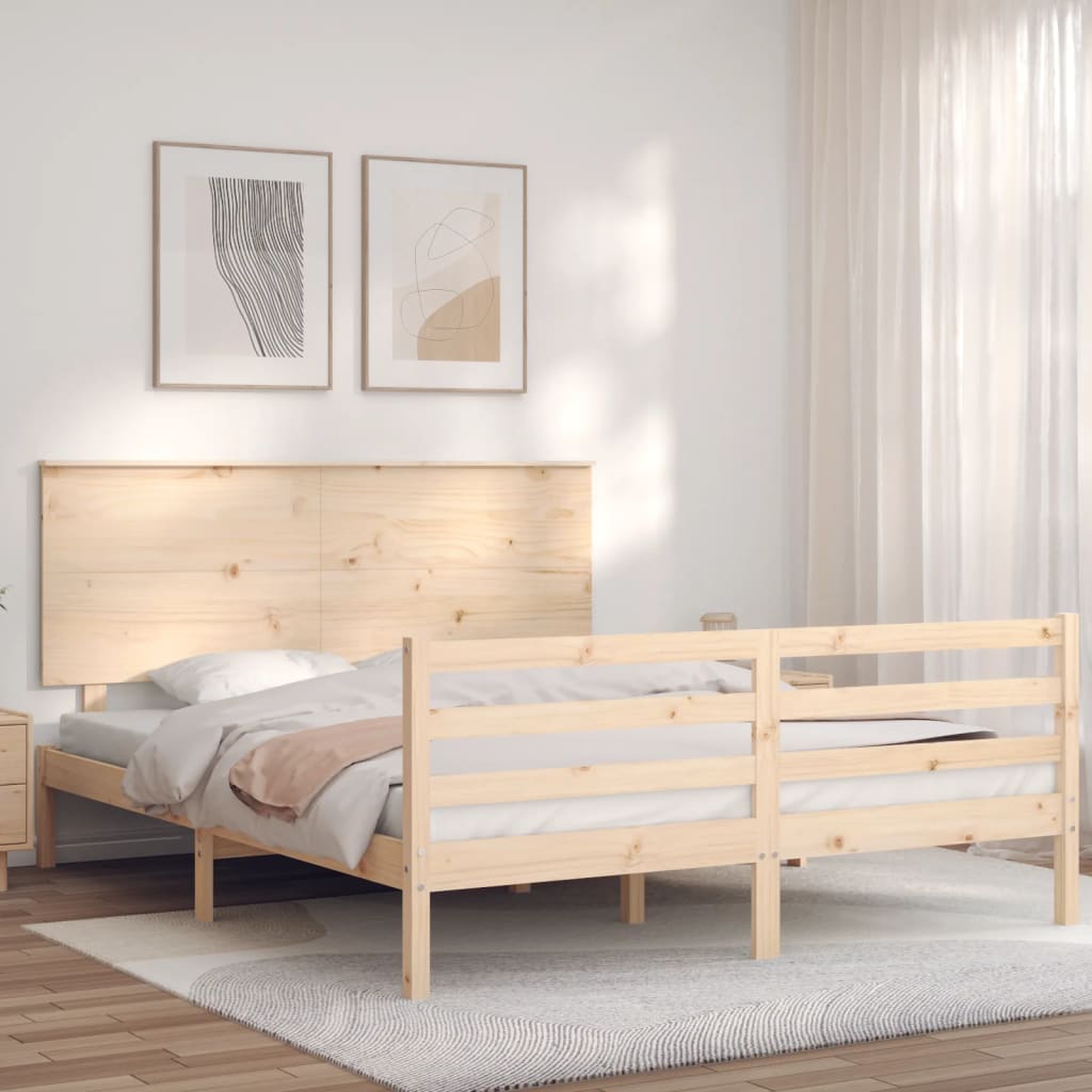 Cadre de lit sans matelas bois massif - XIOS