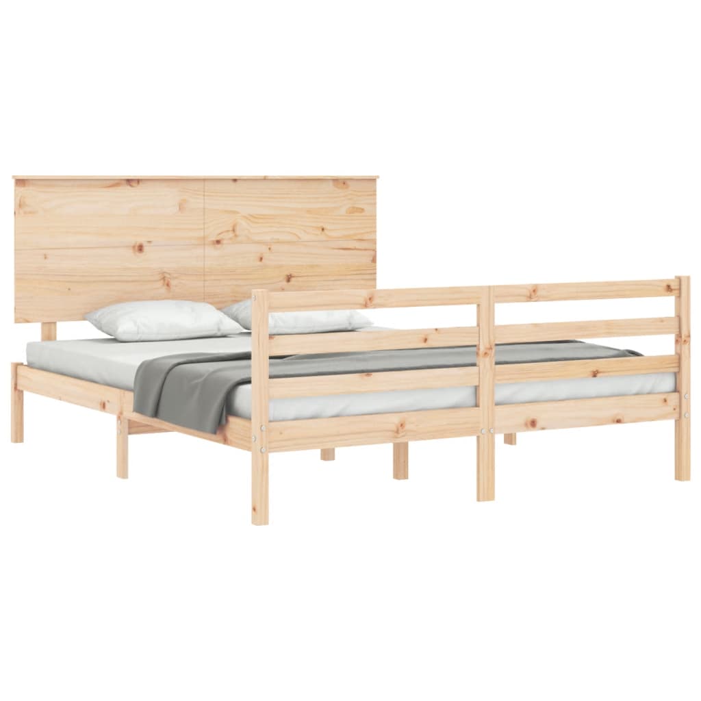 Cadre de lit sans matelas bois massif - XIOS
